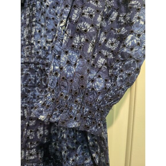 Lauren Ralph Lauren Eyelet Puff Sleeve Tiered Patchwork Dress Sz 8 NWT MSRP $185 - Picture 11 of 16